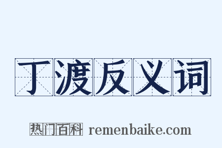 丁渡反义词是什么意思的图片